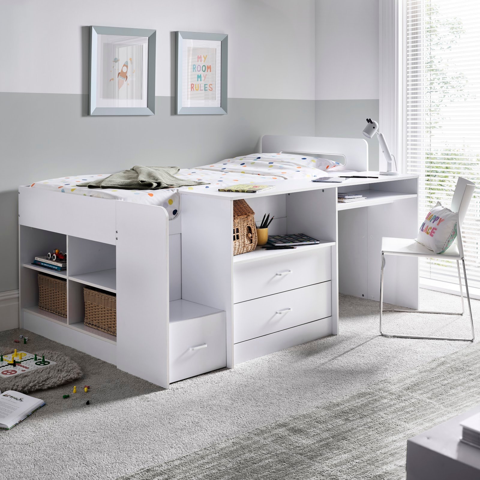 millie-white-storage-mid-sleeper-1 Millie White Storage Mid Sleeper - Image 1