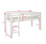 Nora Mid Sleeper Craft Cabin White