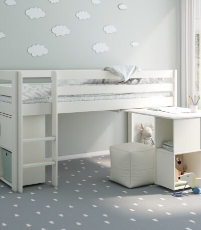 Nora Mid Sleeper Craft Cabin White