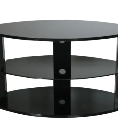 Orford Oval Black Glass TV Stand