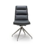 Oundle Swivel Dining Chair with Brushed Steel Legs (Set of 2)