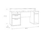 Power Z LED Gaming Desk White
