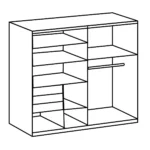 Sandbach 180cm 2 Door 3 Drawer Wardrobe