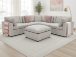 Sandwood Large Corner Sofa with Footstool
