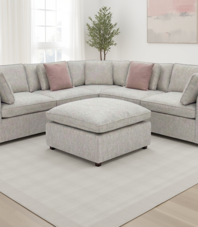 Sandwood Large Corner Sofa with Footstool