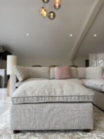 Sandwood Large Corner Sofa with Footstool