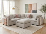 Sandwood Large Corner Sofa with Footstool