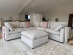 Sandwood Large Corner Sofa with Footstool