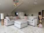 Sandwood Large Corner Sofa with Footstool