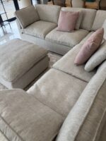 Sandwood Large Corner Sofa with Footstool