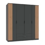 Settle 4 Door Wardrobe - Image 4