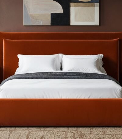 Sigrid Velvet Cushion Headboard Ottoman Bed