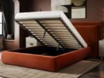Sigrid Velvet Cushion Headboard Ottoman Bed