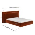 Sigrid Velvet Cushion Headboard Ottoman Bed