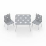 Star Table and 2 Chairs - Grey - Image 2