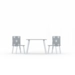 Star Table and 2 Chairs - Grey - Image 3