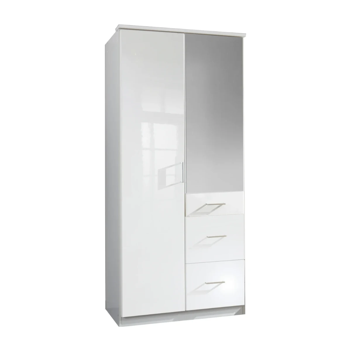 wells-2-door-wardrobe-with-mirror-and-drawers-1-framed Wells 2 Door Wardrobe with Mirror and Drawers - Image 1