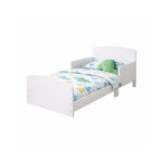 White Wooden Toddler Bed with Safety Rails - Image 2