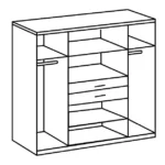 Yarm 4 Door Wardrobe