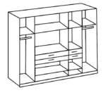 Yarm 5 Door Wardrobe