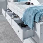 Zara White 3 Drawer Storage Guest Bed with Trundle - Image 5