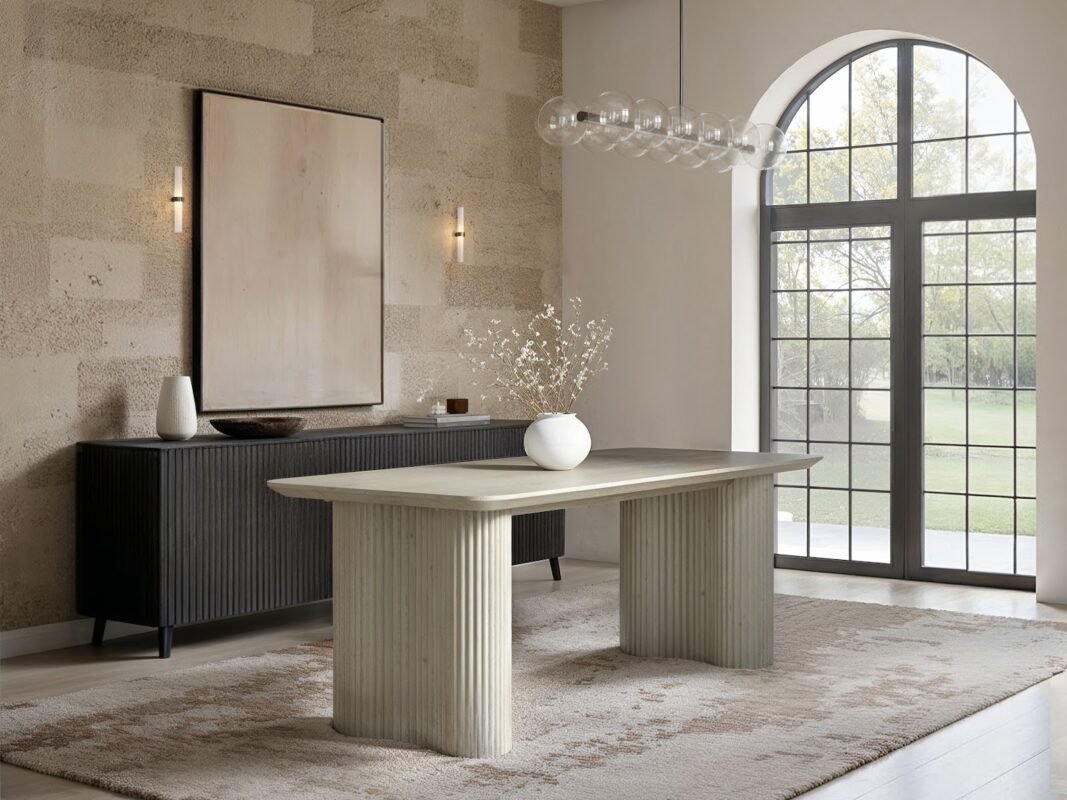 Zoya Dining Table with 4 Aiko Chairs Set
