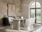 Zoya Dining Table with 4 Aiko Chairs Set
