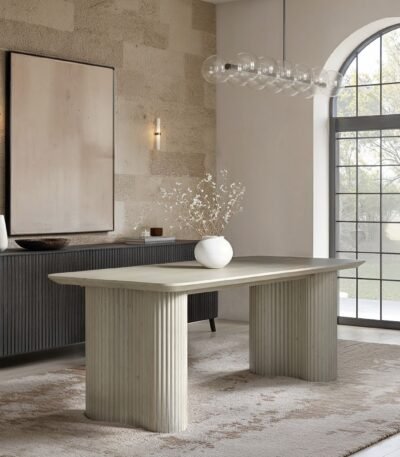 Zoya Dining Table with 4 Kora Chairs Set