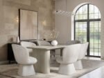Zoya Dining Table with 6 Aiko Chairs Set
