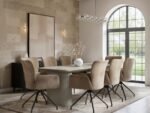 Zoya Dining Table with 6 Kora Chairs Set