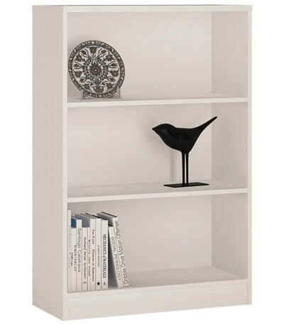 4 You Medium Wide Bookcase In Pearl White