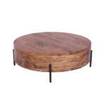 Acacia & Iron 90cm Coffee Table