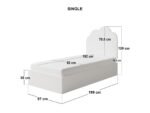 Adara Ottoman Bed with Cloud Headboard White - Image 10