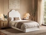 Adara Ottoman Bed with Cloud Headboard White - Image 2
