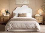 Adara Ottoman Bed with Cloud Headboard White - Image 3