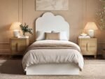 Adara Ottoman Bed with Cloud Headboard White - Image 4