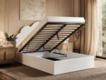 Adara Ottoman Bed with Cloud Headboard White - Image 6
