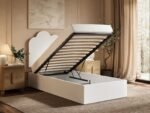 Adara Ottoman Bed with Cloud Headboard White - Image 7