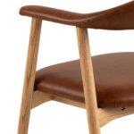 Addi Dining Chair With Armrest in PU Retro Brandy Set of 2