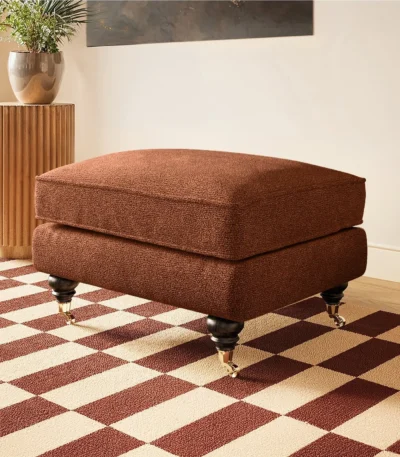 Addison Footstool with Caster Legs