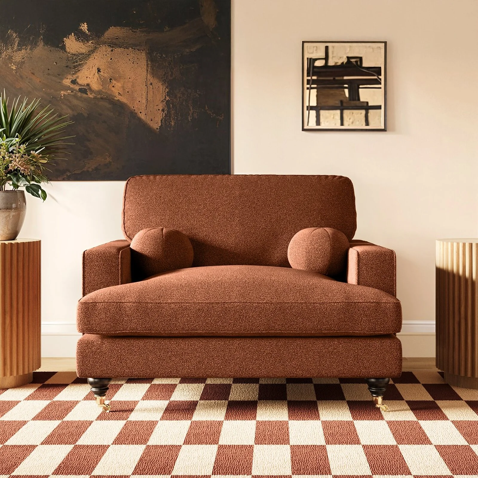 Addison Loveseat with Caster Legs Addison Loveseat with Caster Legs