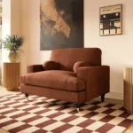 Addison Loveseat with Caster Legs