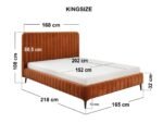 Adelaide Channel Upholstered Bed Frame Velvet - Image 10