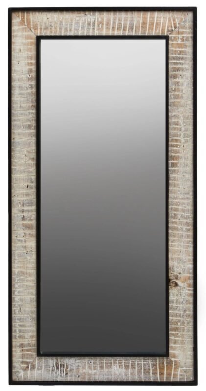Ailsa Recycled Wood Rectangular Wall Mirror