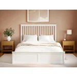 Airedale Wooden Ottoman White