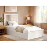 Airedale Wooden Ottoman White