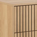 Albany Chest of 3 Drawers in Oak/Black Legs