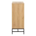 Albany Chest of 4 Drawers in Oak/Black Legs