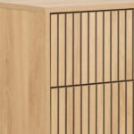 Albany Chest of 4 Drawers in Oak/Black Legs