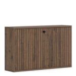 Albany Shoe Cabinet in Smoked Oak with Lamella Front